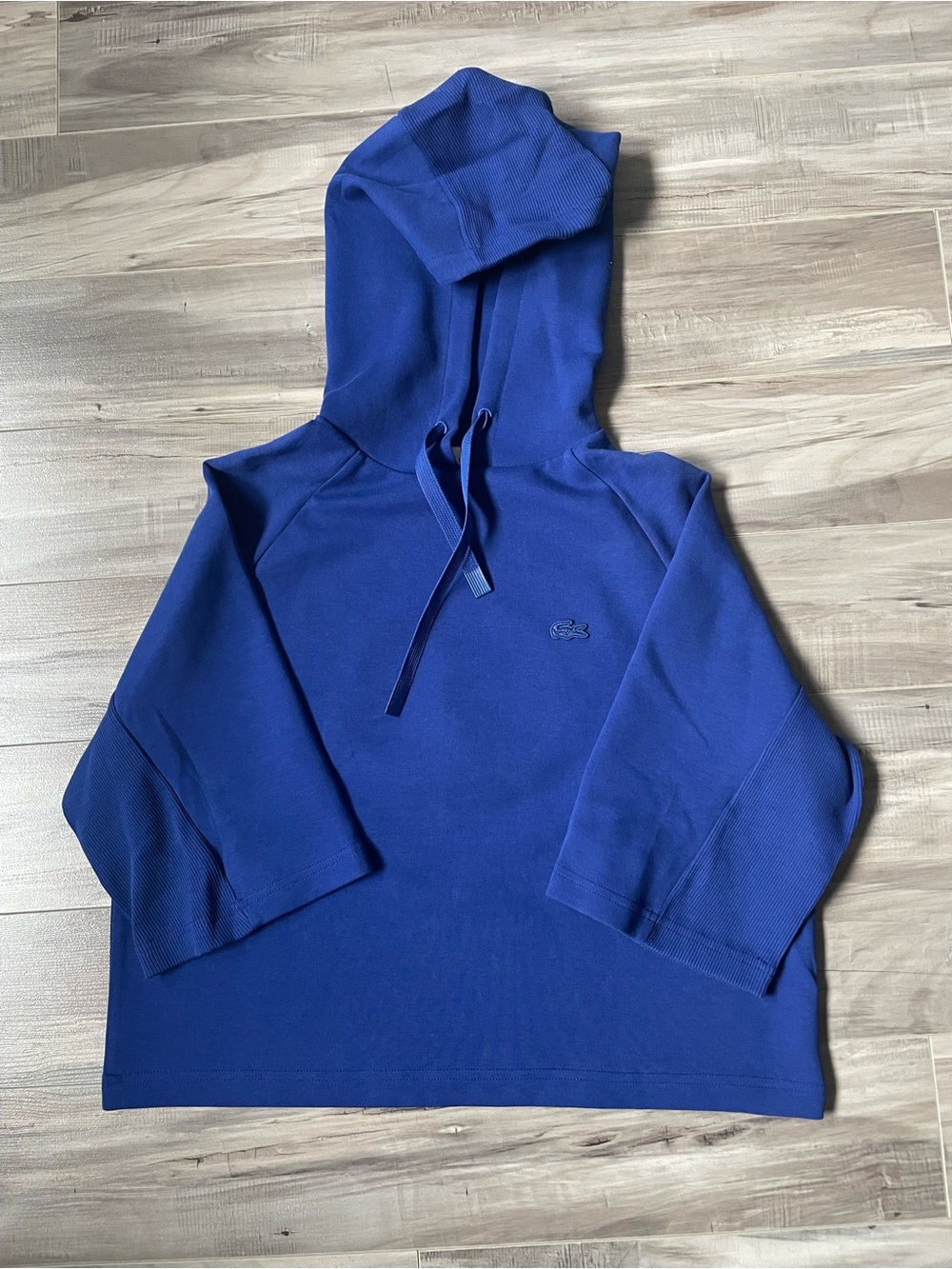 ✨ Lacoste Loose Fit Piqué Hoodie - Royal Blue - Pristine Condition ✨